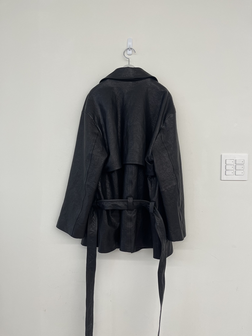 ATMOSPHERE東大門實拍女士新品休閑真品熱賣時尚皮衣含腰帶ATMOSPHERE皮衣