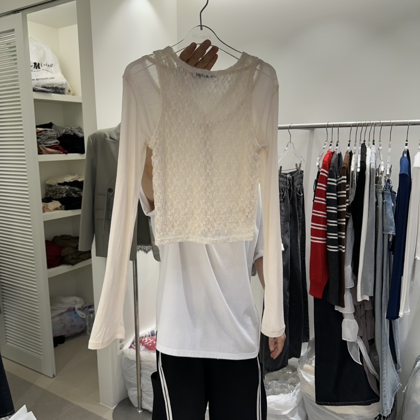 BAIE.38東大門直郵26秋冬新品人氣時尚真品套裝蕾絲層疊BAIE.38套裝