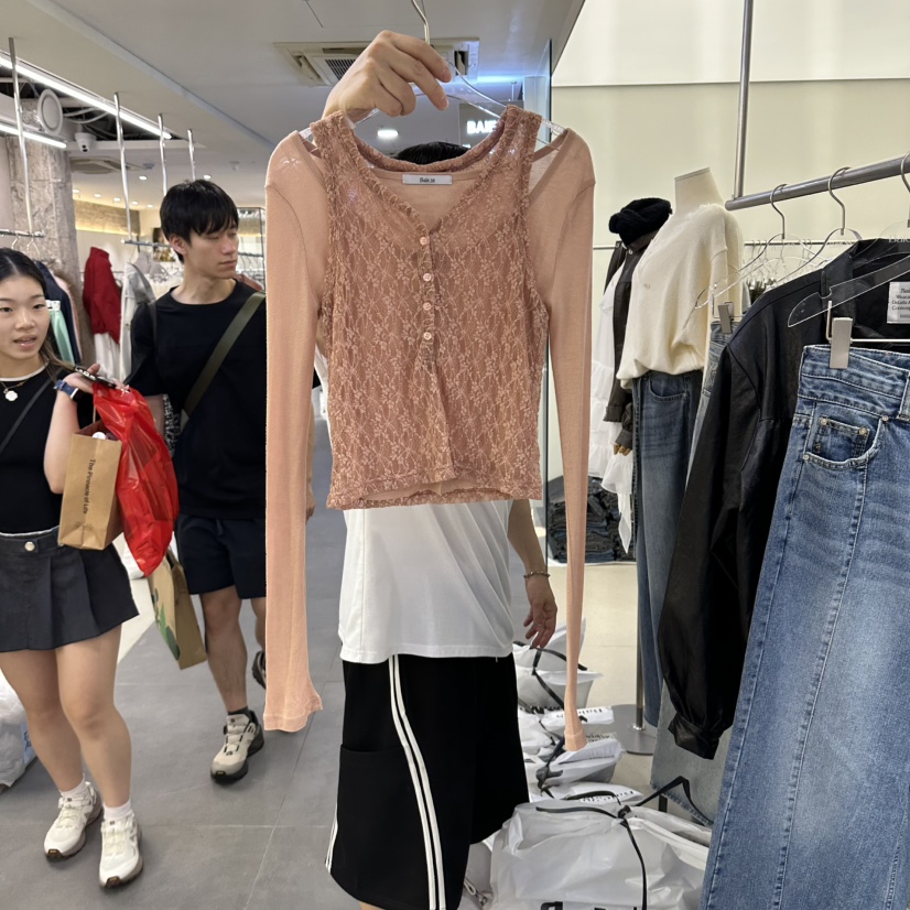 BAIE.38東大門直郵26秋冬新品人氣時尚真品套裝蕾絲層疊BAIE.38套裝圖色2