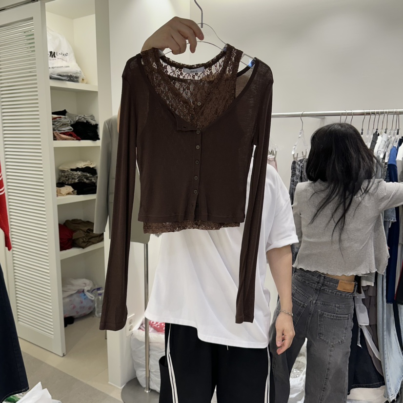 BAIE.38東大門直郵26秋冬新品人氣時尚真品套裝蕾絲層疊BAIE.38套裝圖色3