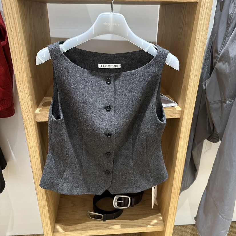 WE ARE/WELOVER東大門直郵26秋季新款時尚休閑熱賣馬甲SHOP_WE ARE馬甲圖色1墨