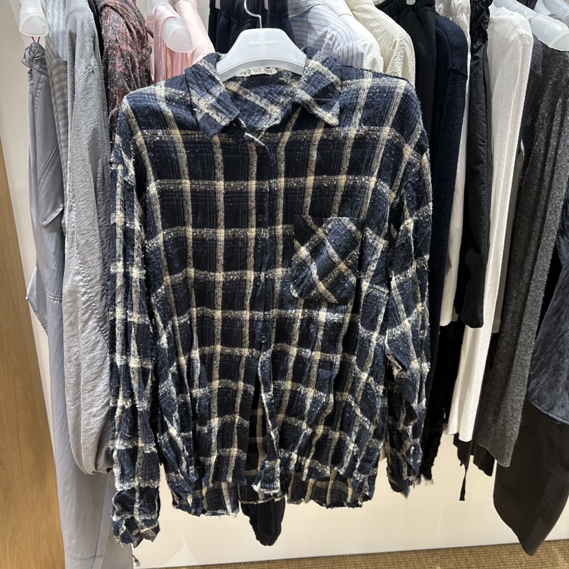 WE ARE/WELOVER東大門代購26秋冬新品休閑人氣襯衫蕾絲衫SHOP_WE ARE襯衫/蕾絲衫圖色2藏藍