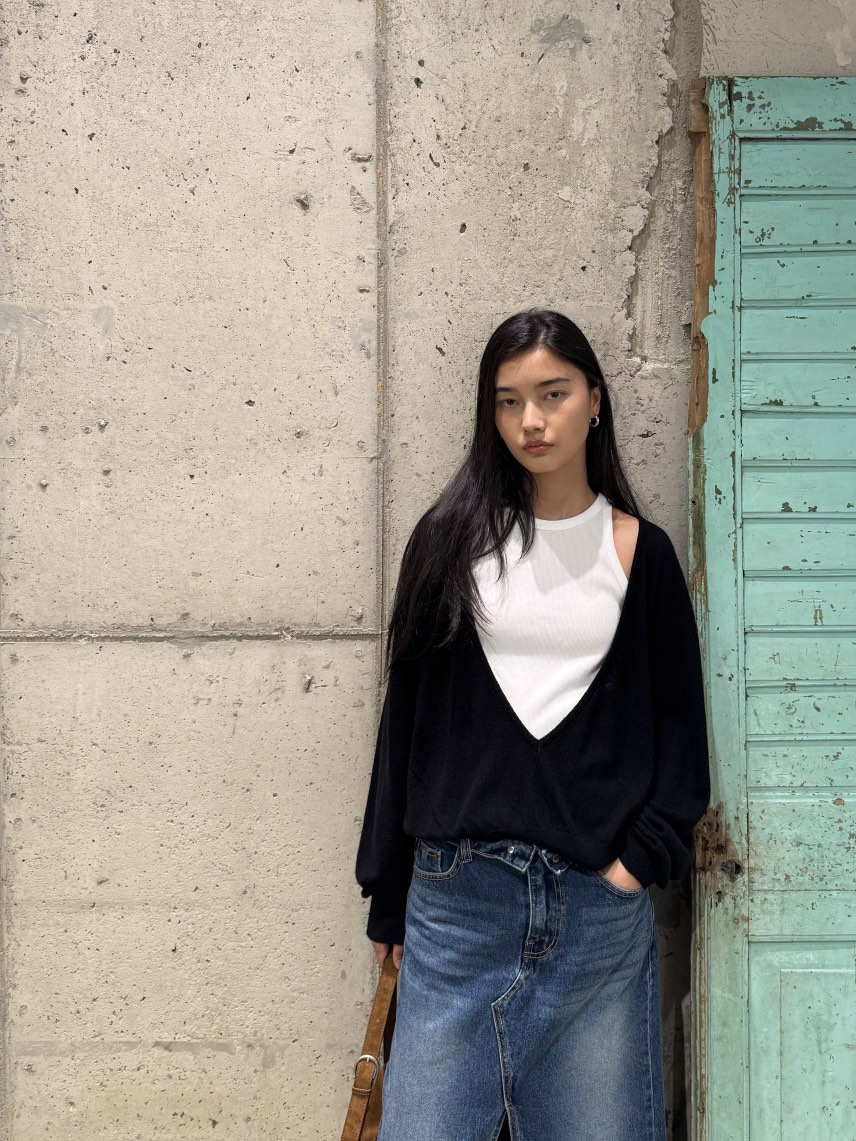 LIMLIMLIM韓國代購女士新款真品人氣推薦休閑時尚針織衫深VLIM LIM LIM針織衫