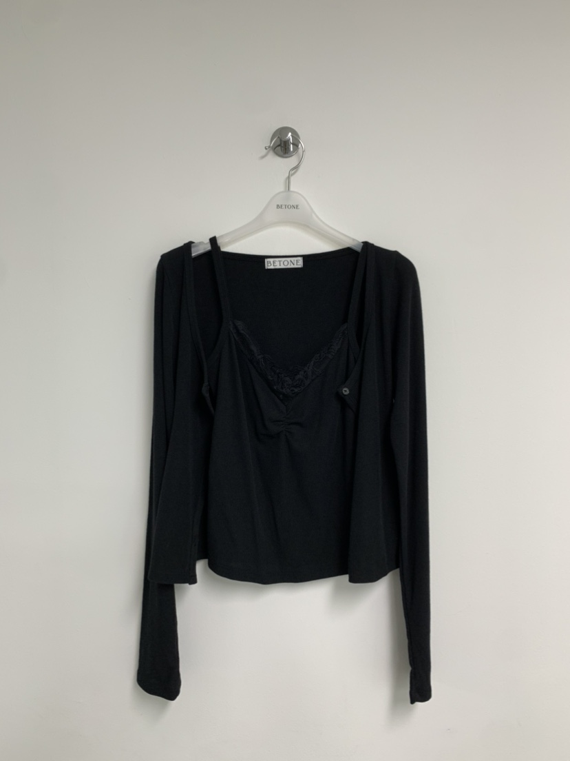 NOB東大門實拍女士新品真品時尚休閑推薦套裝修身套裝開衫NOB套裝圖色3