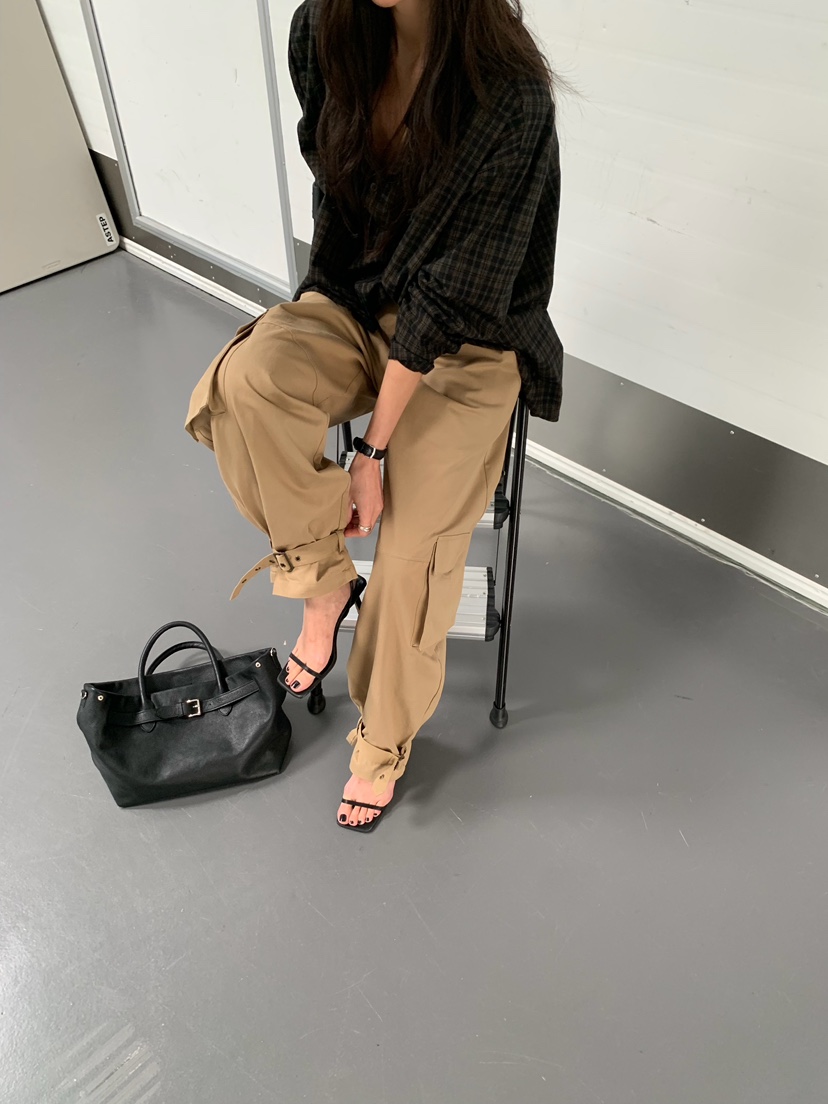NOB東大門代購女裝新品時尚推薦真品熱賣人氣休閑褲工裝褲NOB休閑褲