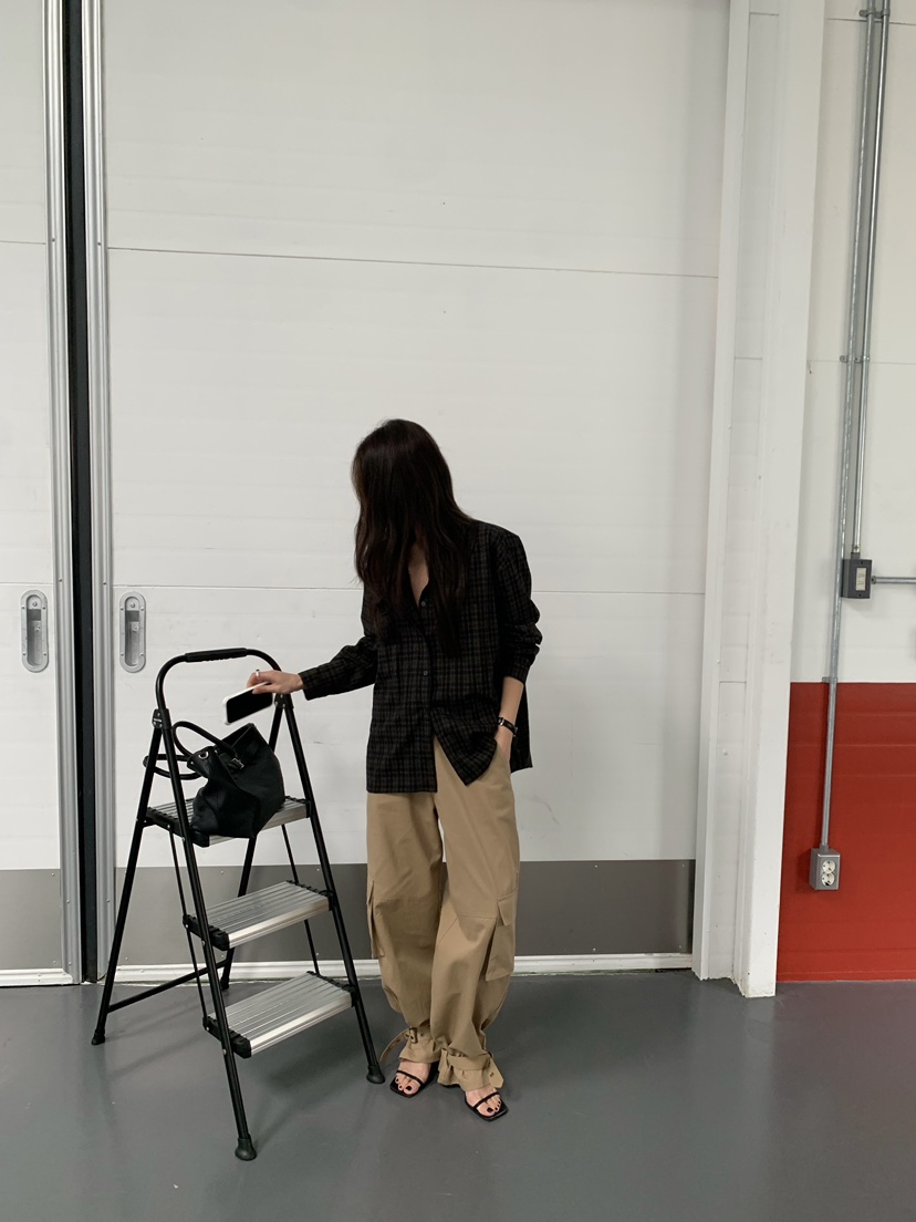 NOB東大門代購女裝新品時尚推薦真品熱賣人氣休閑褲工裝褲NOB休閑褲
