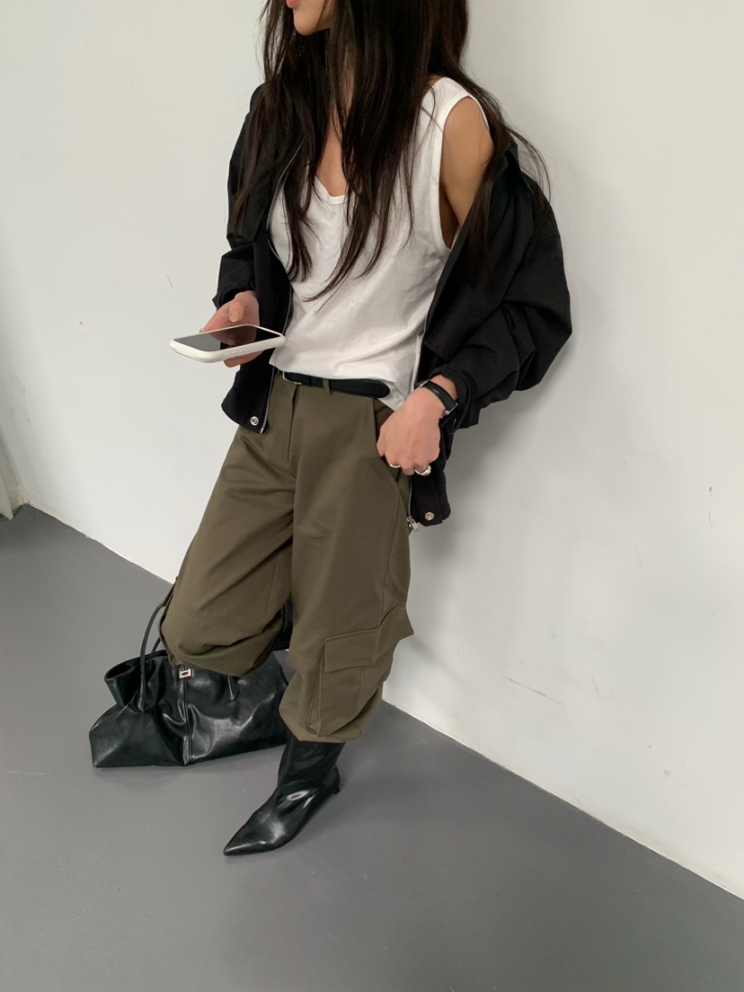 NOB東大門代購女裝新品時尚推薦真品熱賣人氣休閑褲工裝褲NOB休閑褲