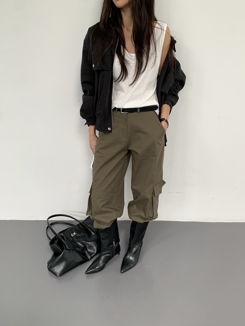 NOB東大門代購女裝新品時尚推薦真品熱賣人氣休閑褲工裝褲NOB休閑褲