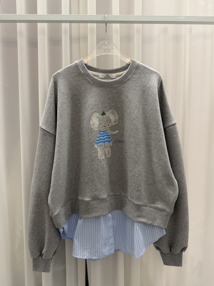 YES東大門代購女士新款真品休閑推薦人氣熱賣時尚衛衣假兩件YES衛衣圖色1