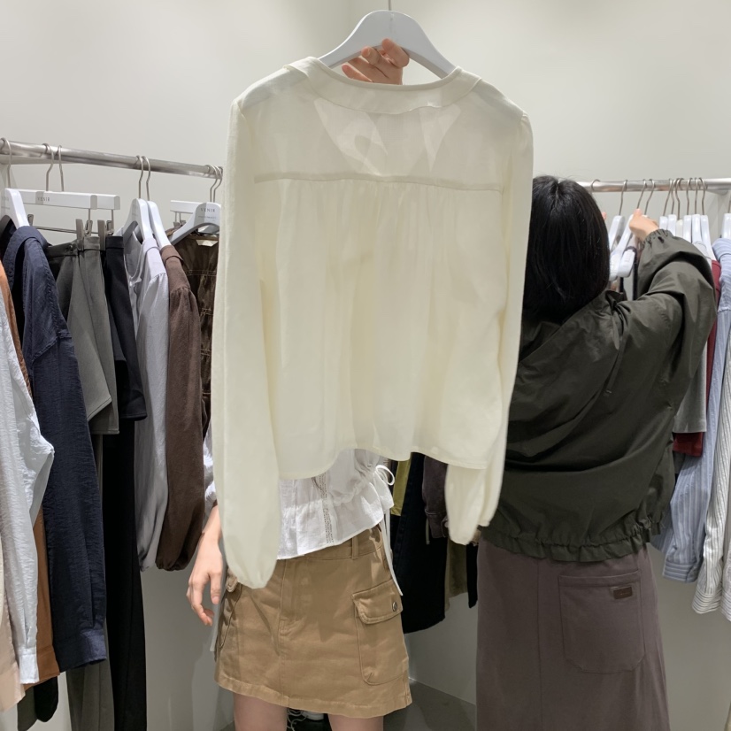 VENIR-A韓國代購女士新款人氣時尚真品熱賣推薦襯衫蕾絲衫VENIR-A襯衫/蕾絲衫