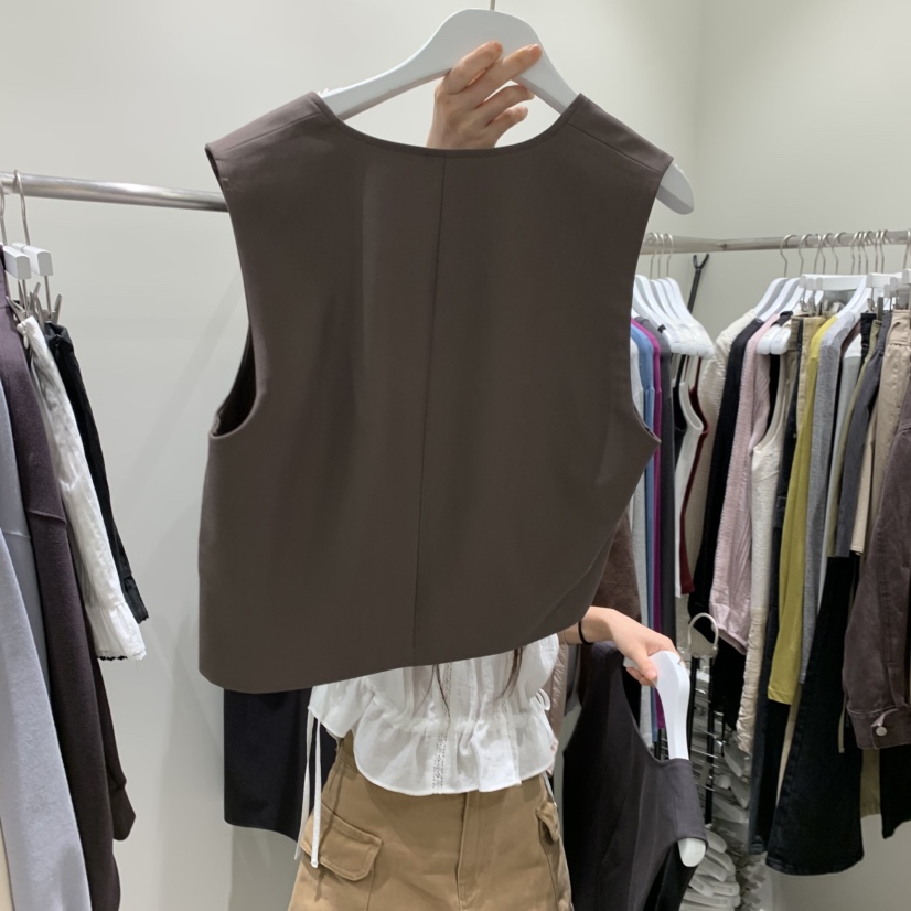 VENIR-A東大門實拍女士新品熱賣推薦人氣真品休閑時尚馬甲VENIR-A馬甲