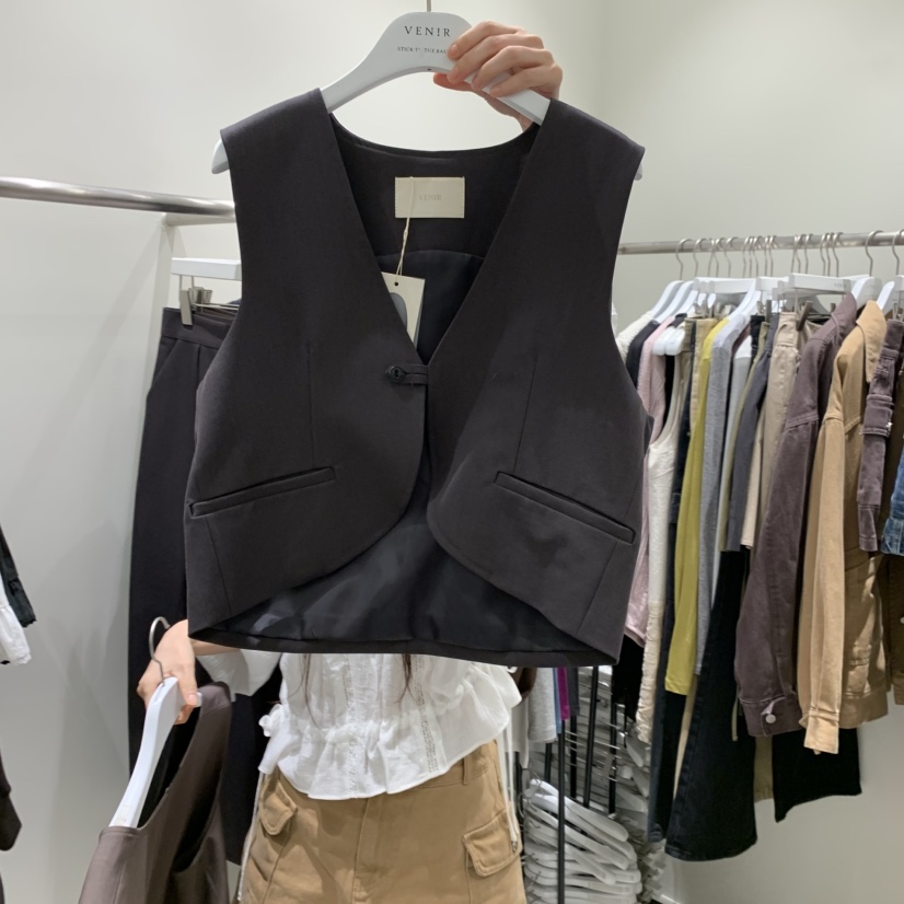 VENIR-A東大門實拍女士新品熱賣推薦人氣真品休閑時尚馬甲VENIR-A馬甲圖色2