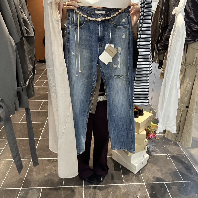 SOPHISTICATE韓國代購女士新款人氣休閑真品牛仔褲不含腰帶SOPHISTICATE牛仔褲圖色1