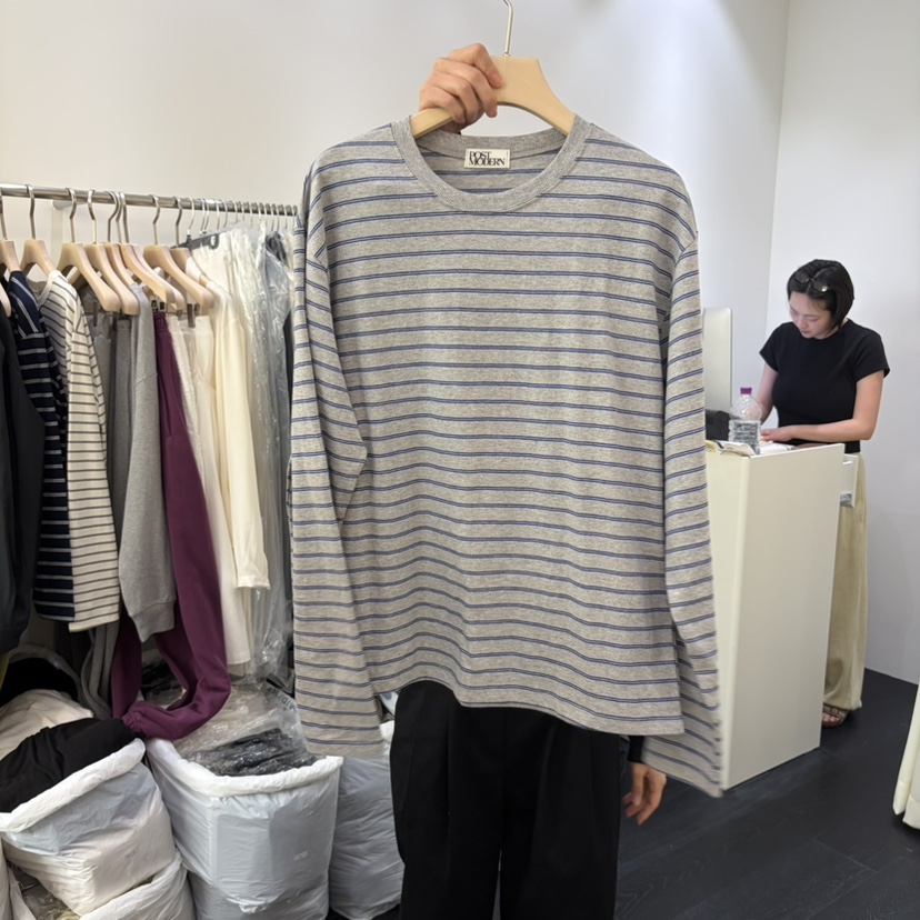 POSTMODERN東大門實拍女裝新品休閑真品熱賣時尚推薦長袖T恤POSTMODERN長袖T恤圖色2