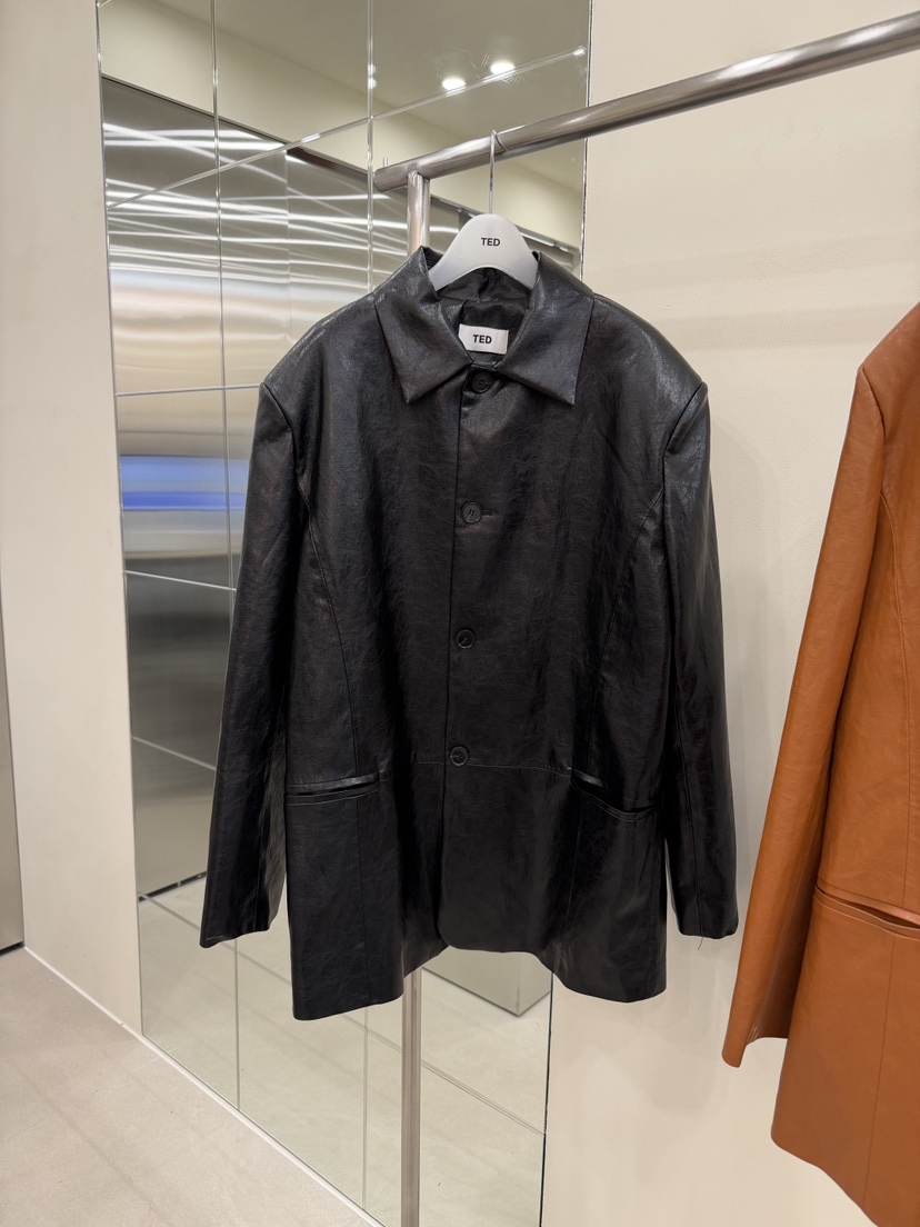 TED東大門代購女士新品真品熱賣推薦時尚人氣休閑皮衣TED皮衣圖色2
