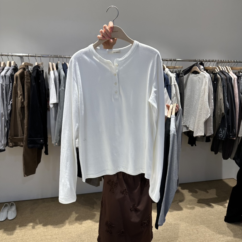 SELF SERVICE/MASOF韓國直郵女士新品時尚熱賣長袖T恤復古SELF SERVICE/MASOF長袖T恤圖色1