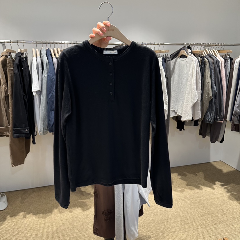 SELF SERVICE/MASOF韓國直郵女士新品時尚熱賣長袖T恤復古SELF SERVICE/MASOF長袖T恤圖色3