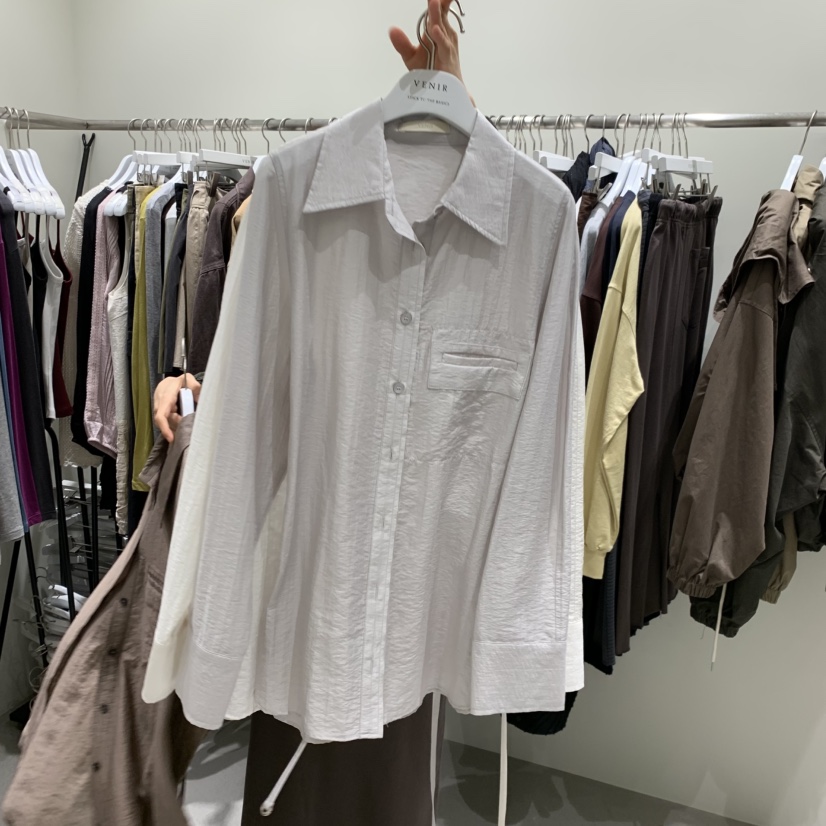 VENIR-A韓國代購26秋季新品真品推薦人氣休閑襯衫蕾絲衫VENIR-A襯衫/蕾絲衫圖色2