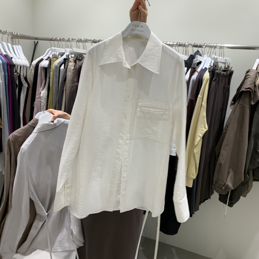 VENIR-A韓國代購26秋季新品真品推薦人氣休閑襯衫蕾絲衫VENIR-A襯衫/蕾絲衫圖色3
