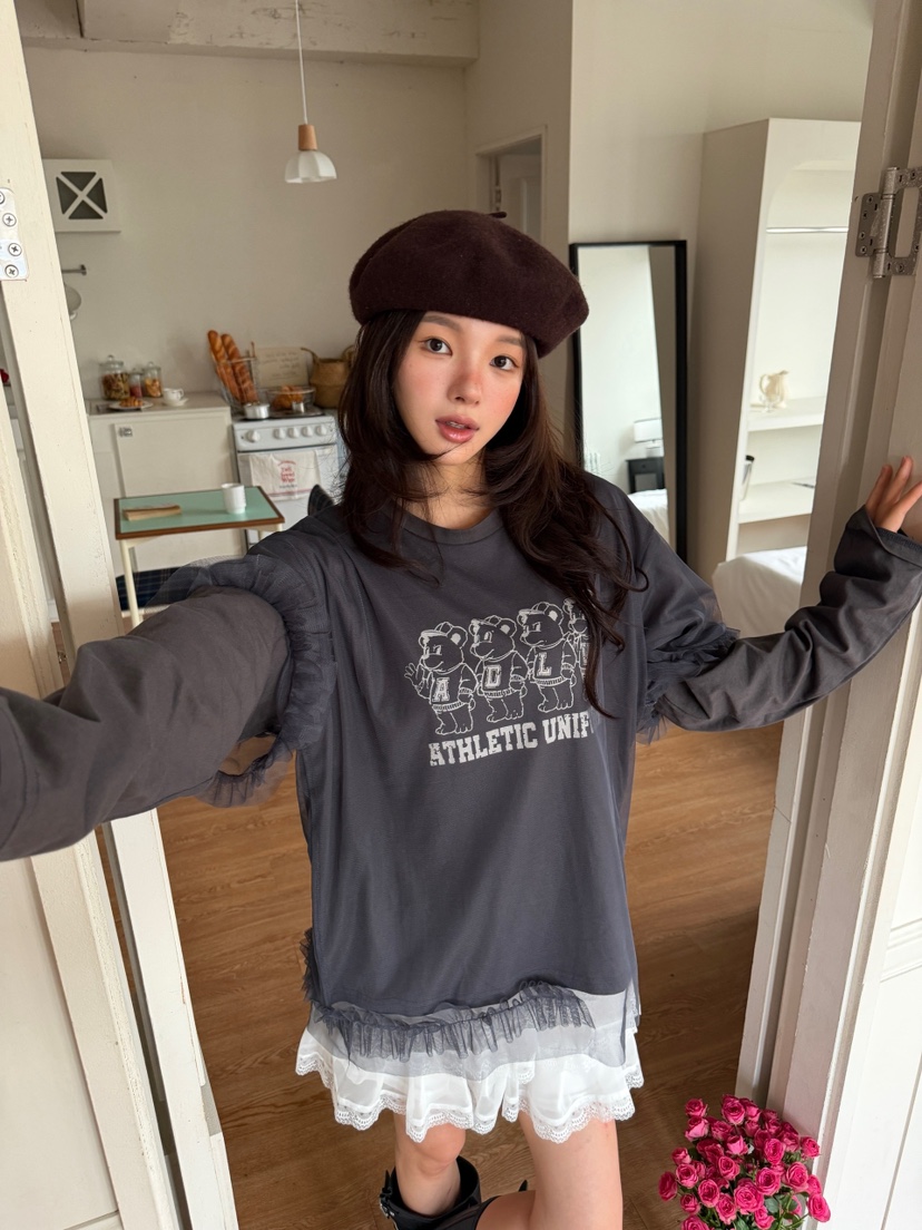 LOVABLE-L韓國代購女裝新品推薦休閑人氣時尚熱賣長袖T恤LOVABLE-L長袖T恤