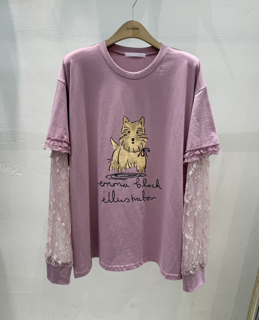 LOVABLE-L韓國代購女裝新品推薦休閑熱賣人氣長袖T恤假兩件LOVABLE-L長袖T恤圖色2