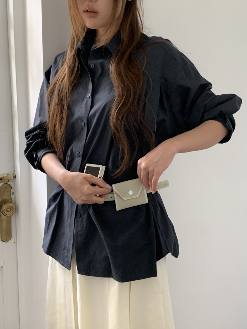 MOMENTUM韓國代購女士新款職業時尚26春夏襯衫蕾絲衫褶裥MOMENTUM襯衫/蕾絲衫