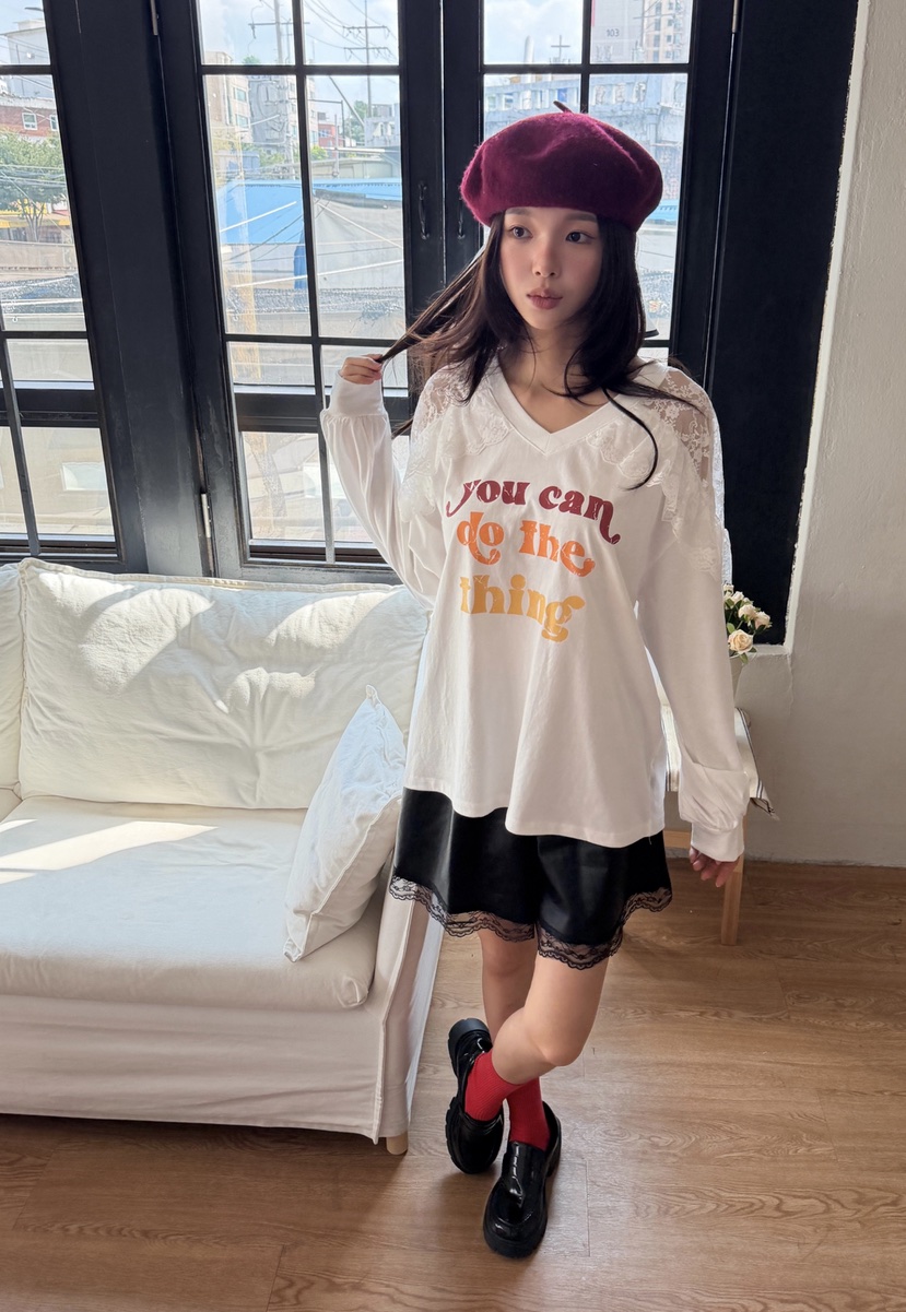 LOVABLE-L東大門實拍女裝新品熱賣人氣推薦休閑職業長袖T恤LOVABLE長袖T恤