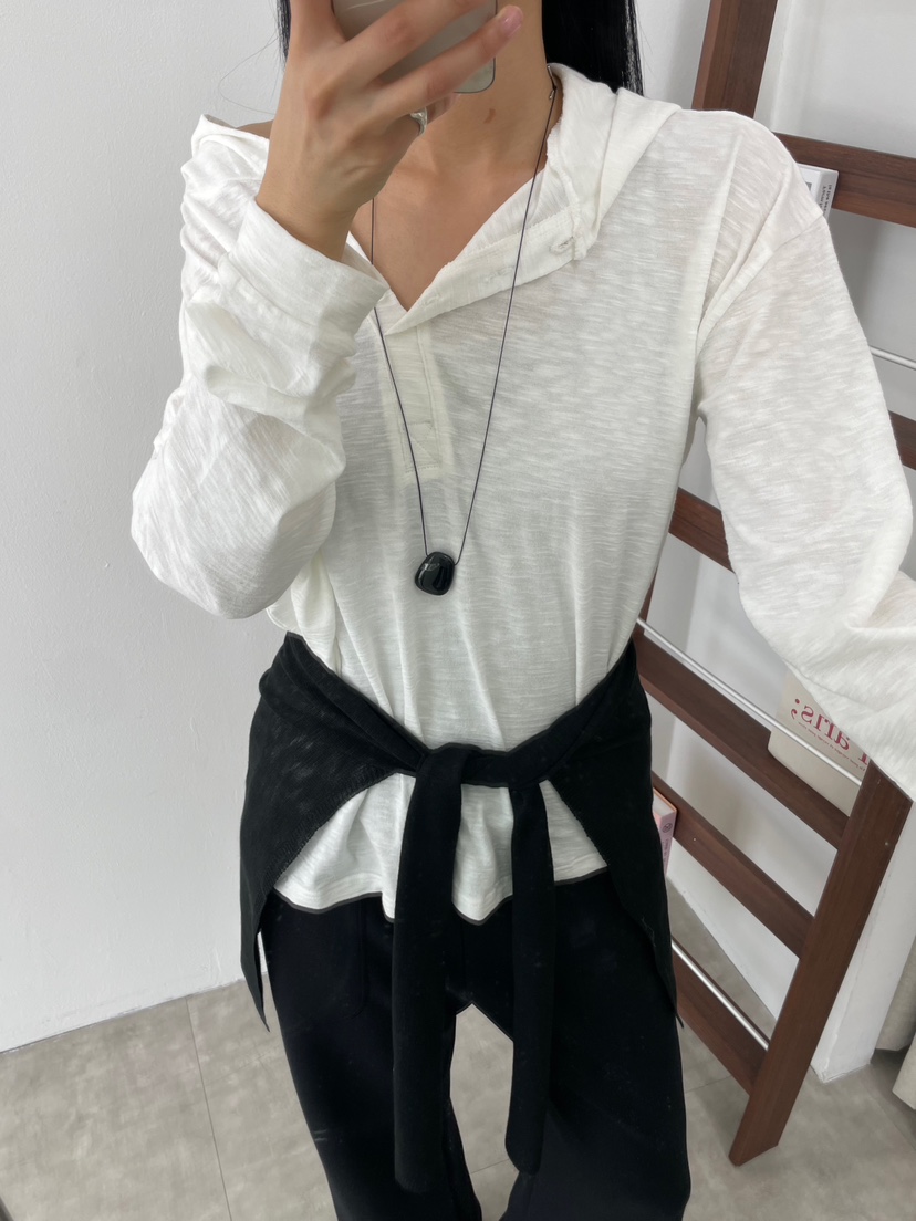 DE GO YOU韓國直郵女裝新品推薦熱賣休閑長袖T恤連帽衫DE GO YOU長袖T恤