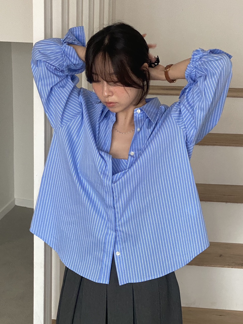 ERUME韓國直郵女裝新款時尚熱賣推薦休閑人氣真品襯衫蕾絲衫ERUME襯衫/蕾絲衫