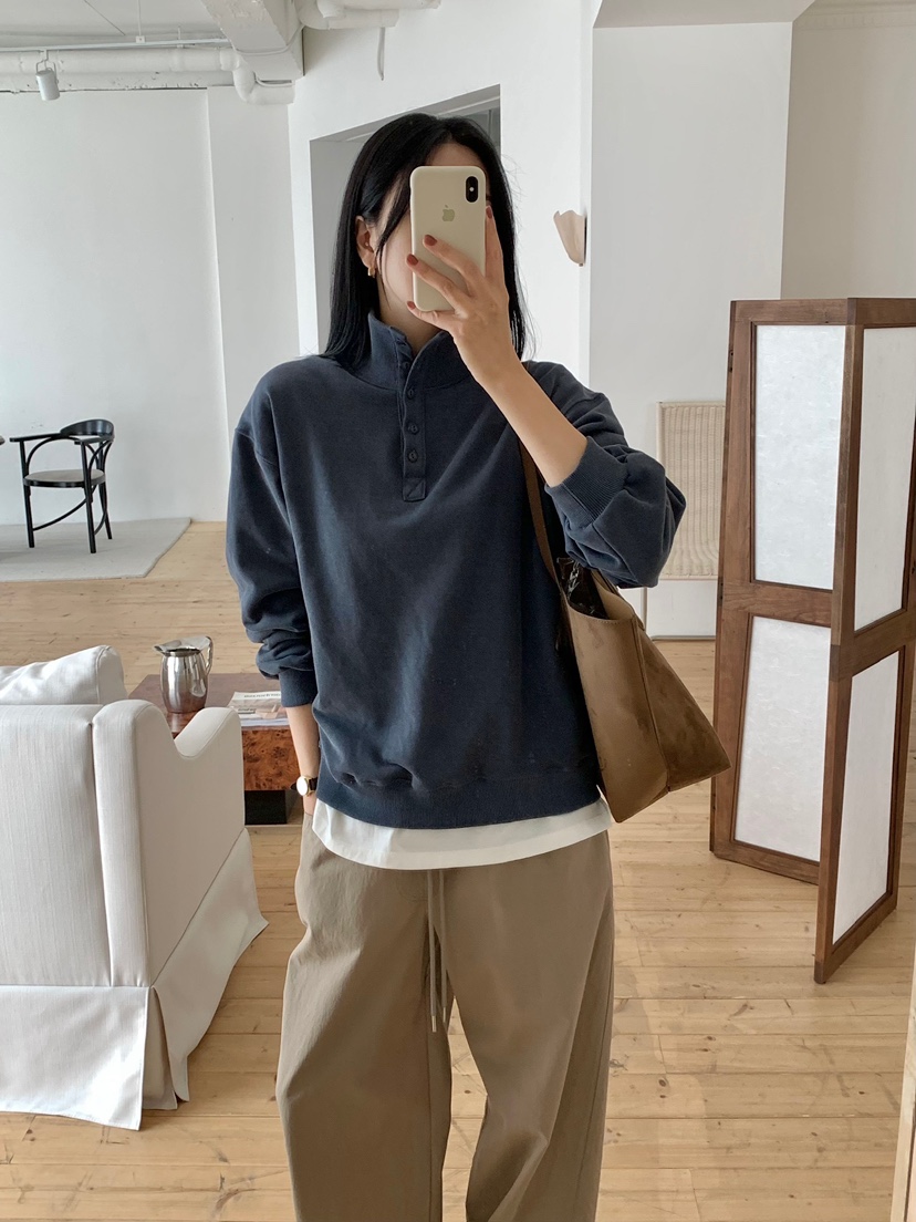 BLEECKER韓國直郵女士新品真品休閑熱賣推薦人氣衛衣紐扣BLEECKER衛衣