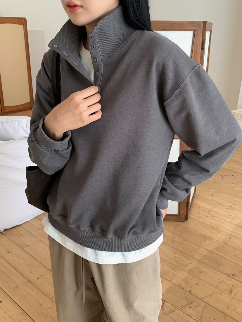 BLEECKER韓國直郵女士新品真品休閑熱賣推薦人氣衛衣紐扣BLEECKER衛衣