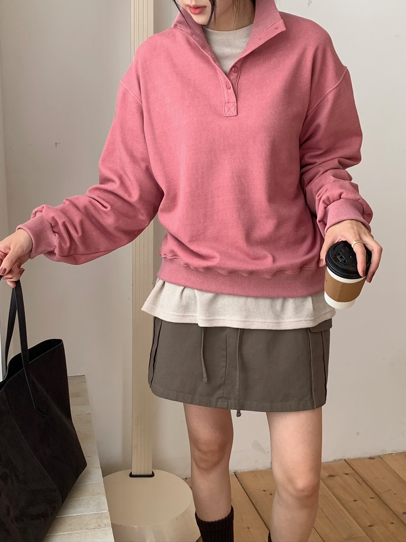 BLEECKER韓國直郵女士新品真品休閑熱賣推薦人氣衛衣紐扣BLEECKER衛衣
