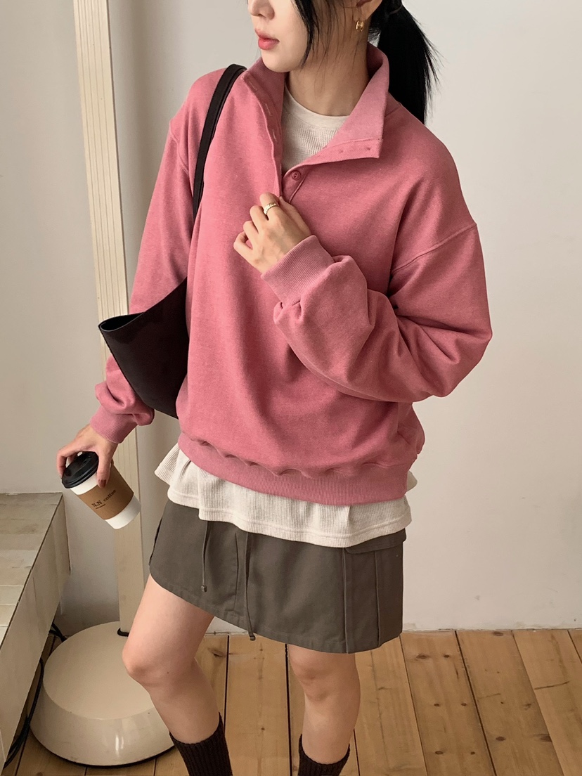 BLEECKER韓國直郵女士新品真品休閑熱賣推薦人氣衛衣紐扣BLEECKER衛衣