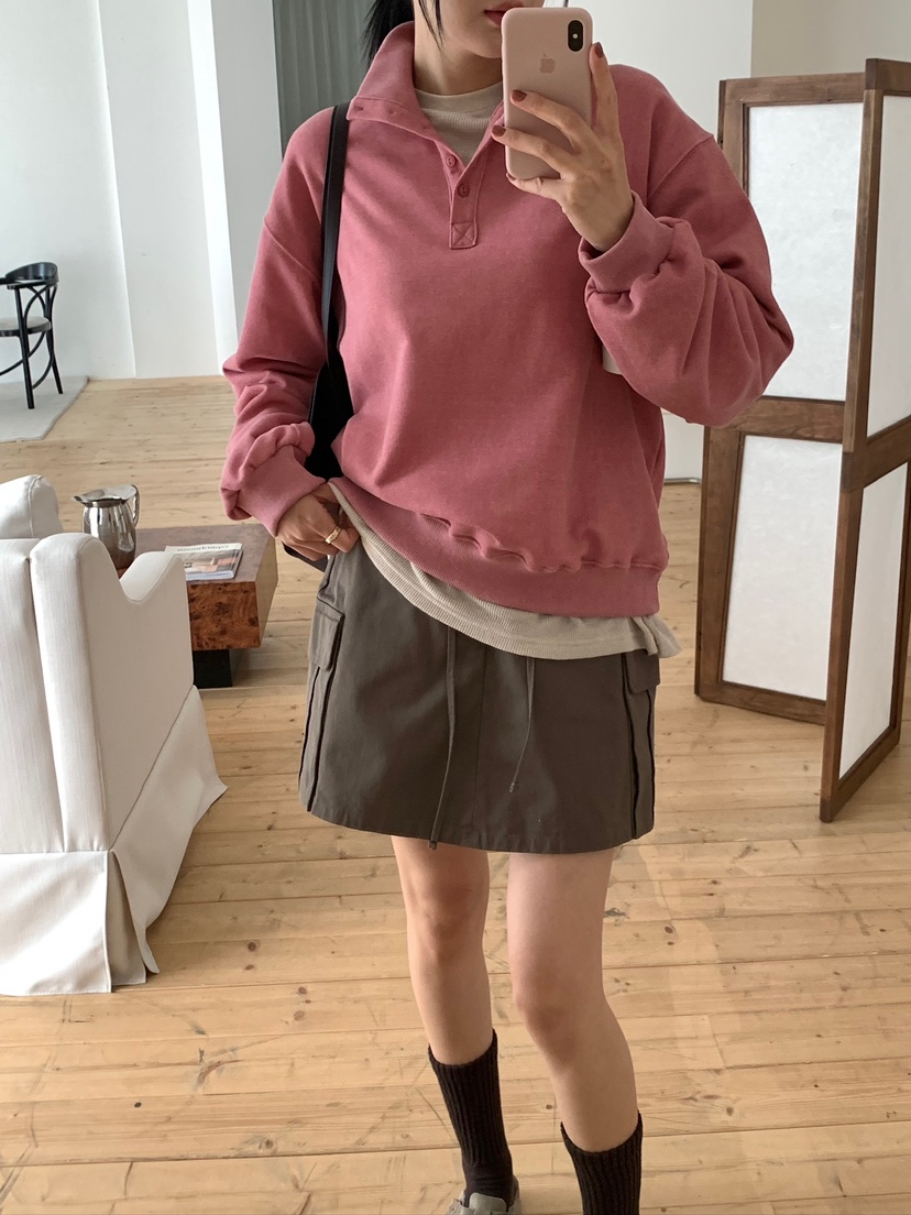 BLEECKER韓國直郵女士新品真品休閑熱賣推薦人氣衛衣紐扣BLEECKER衛衣