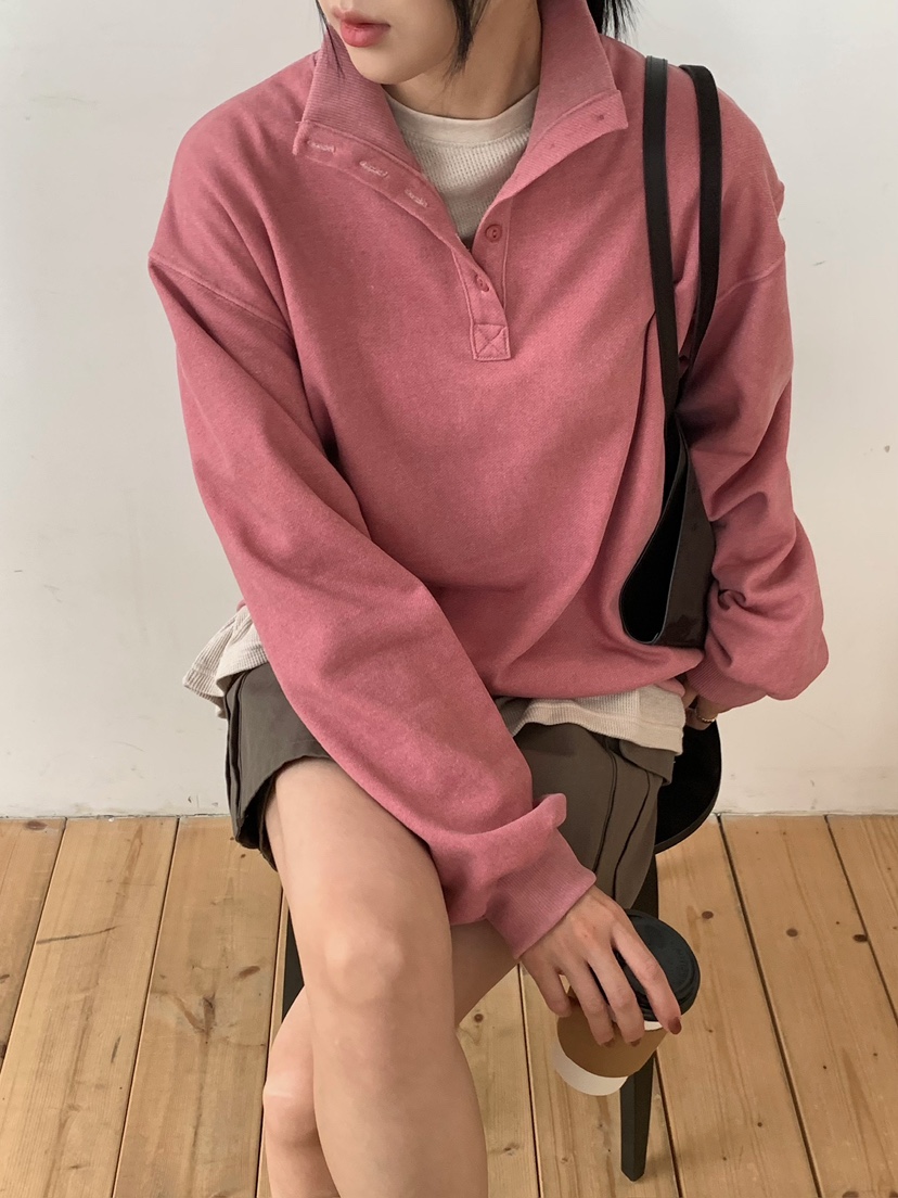 BLEECKER韓國直郵女士新品真品休閑熱賣推薦人氣衛衣紐扣BLEECKER衛衣