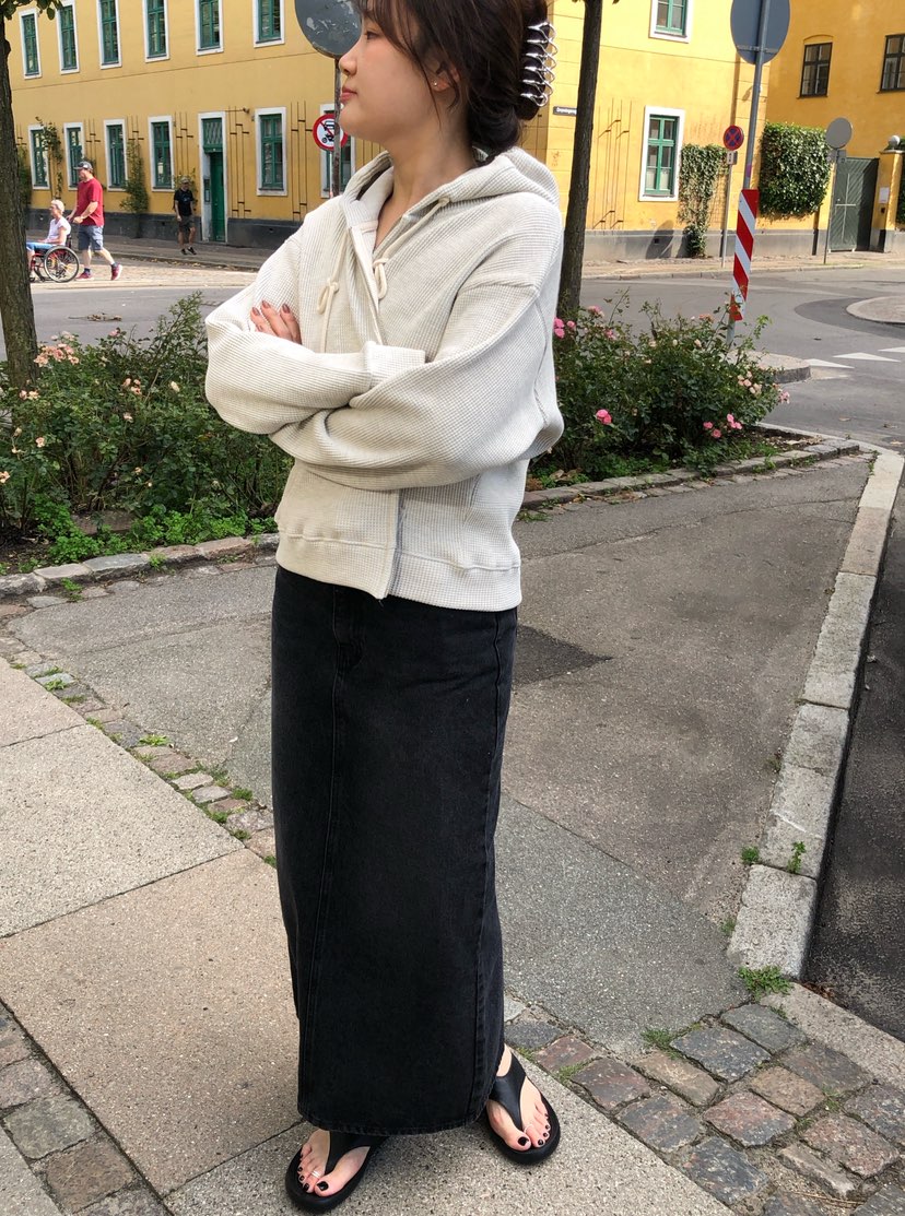 ERUME東大門代購女士新品休閑時尚推薦夾克拉鏈連帽衫華夫格ERUME夾克