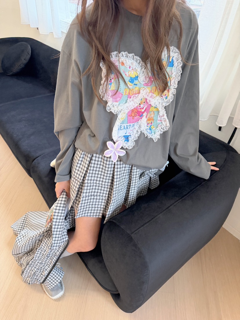 BOUTIQUE-L韓國代購女裝新品熱賣休閑人氣時尚真品長袖T恤BOUTIQUE-L長袖T恤