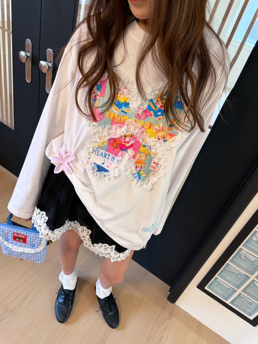 BOUTIQUE-L韓國代購女裝新品熱賣休閑人氣時尚真品長袖T恤BOUTIQUE-L長袖T恤