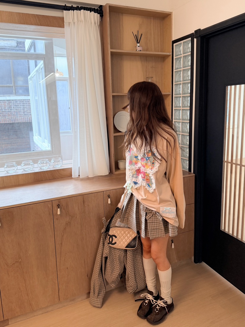 BOUTIQUE-L韓國代購女裝新品熱賣休閑人氣時尚真品長袖T恤BOUTIQUE-L長袖T恤