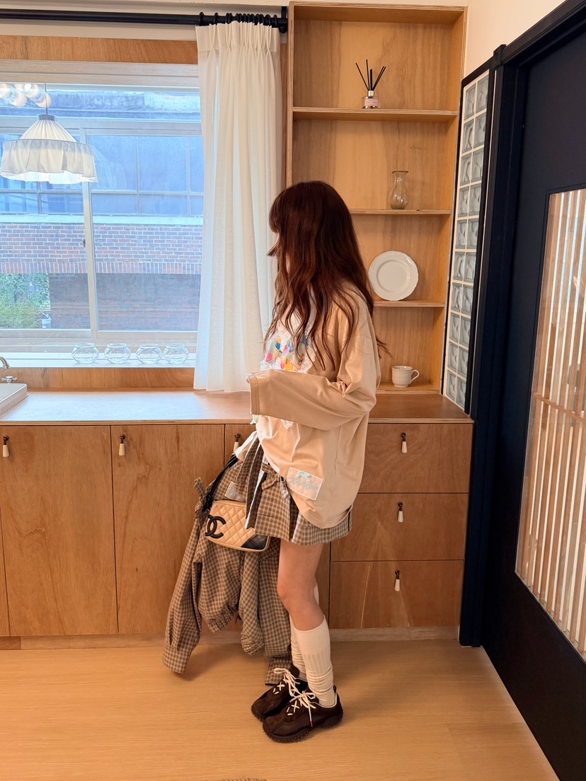 BOUTIQUE-L韓國代購女裝新品熱賣休閑人氣時尚真品長袖T恤BOUTIQUE-L長袖T恤