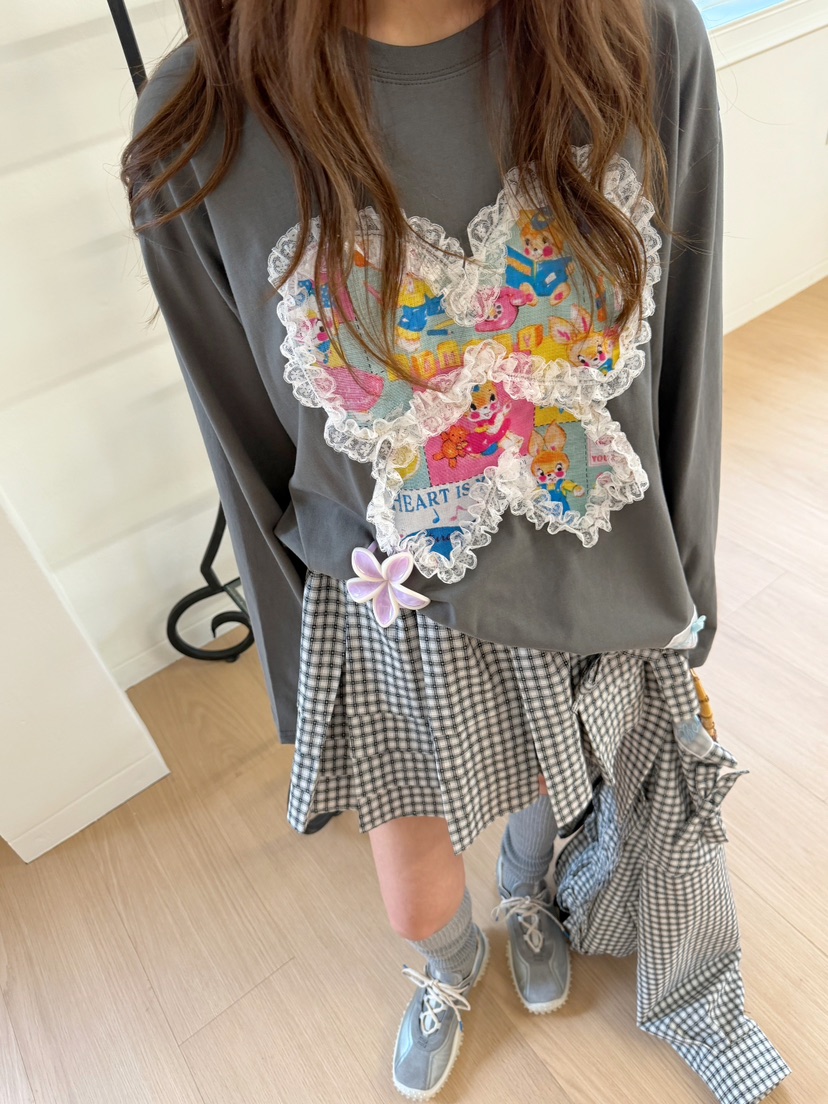BOUTIQUE-L韓國代購女裝新品熱賣休閑人氣時尚真品長袖T恤BOUTIQUE-L長袖T恤圖色3