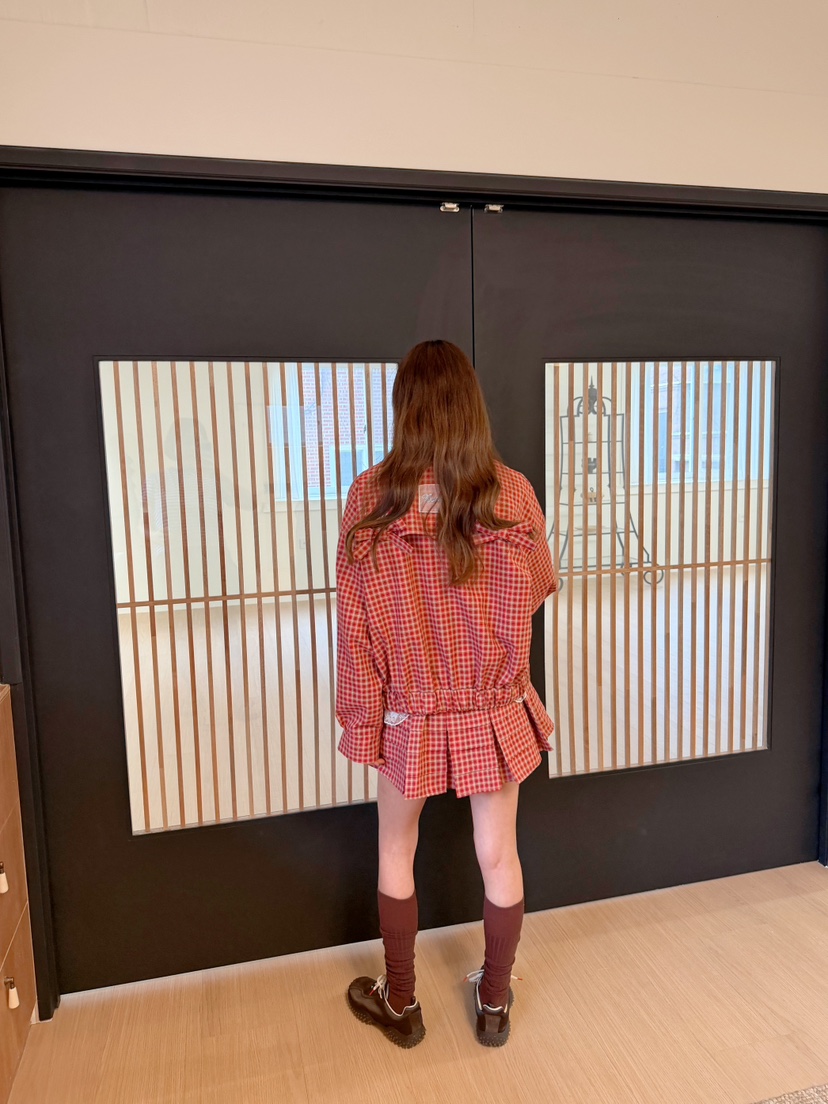 BOUTIQUE-L東大門實拍女士新品休閑真品人氣短裙荷葉邊格紋BOUTIQUE-L短裙