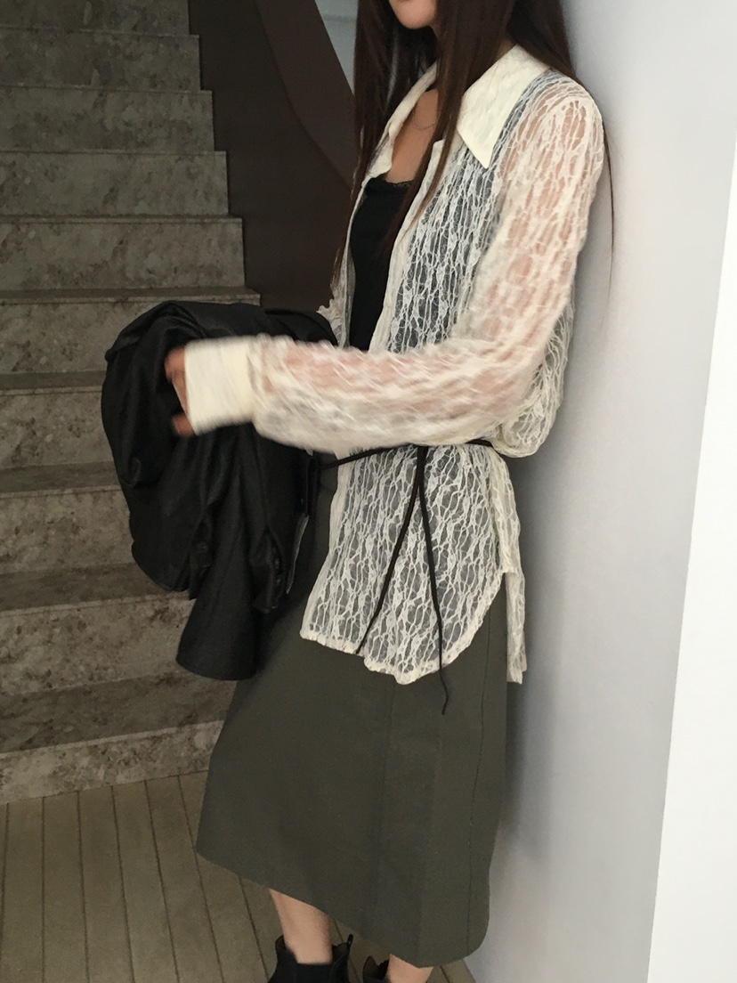 MINIMUZE東大門實拍女士新品時尚熱賣休閑推薦襯衫蕾絲衫MINIMUZE襯衫/蕾絲衫