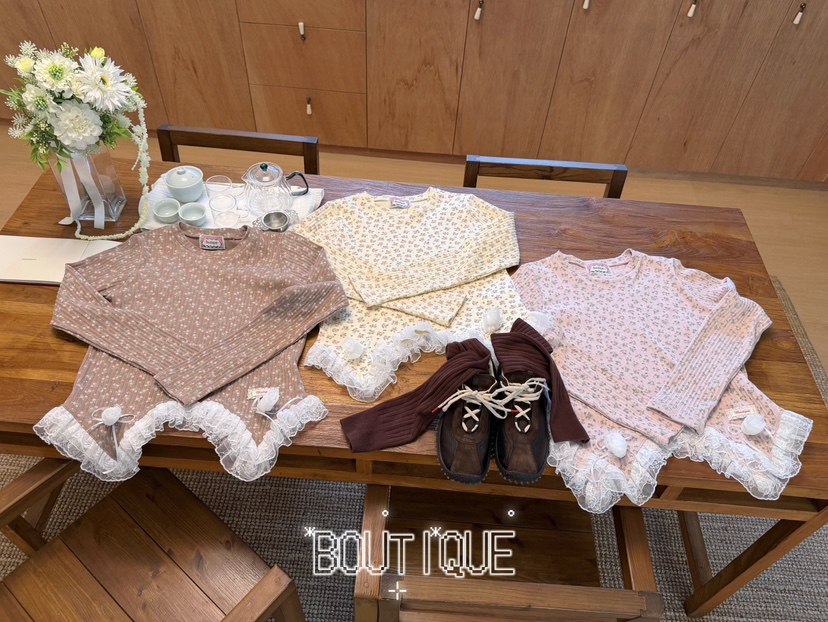 BOUTIQUE-L東大門實拍女士新款真品時尚休閑長袖T恤棉布BOUTIQUE-L長袖T恤