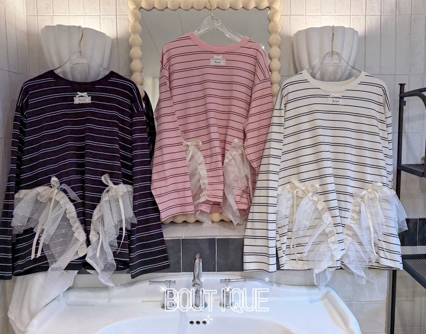 BOUTIQUE-L東大門直郵女裝新品推薦真品熱賣休閑長袖T恤BOUTIQUE-L長袖T恤