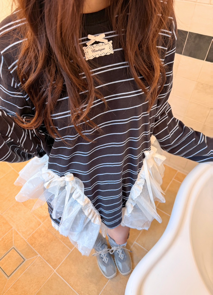 BOUTIQUE-L東大門直郵女裝新品推薦真品熱賣休閑長袖T恤BOUTIQUE-L長袖T恤