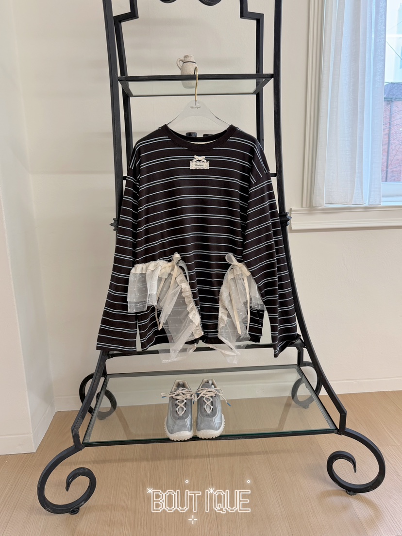 BOUTIQUE-L東大門直郵女裝新品推薦真品熱賣休閑長袖T恤BOUTIQUE-L長袖T恤圖色1
