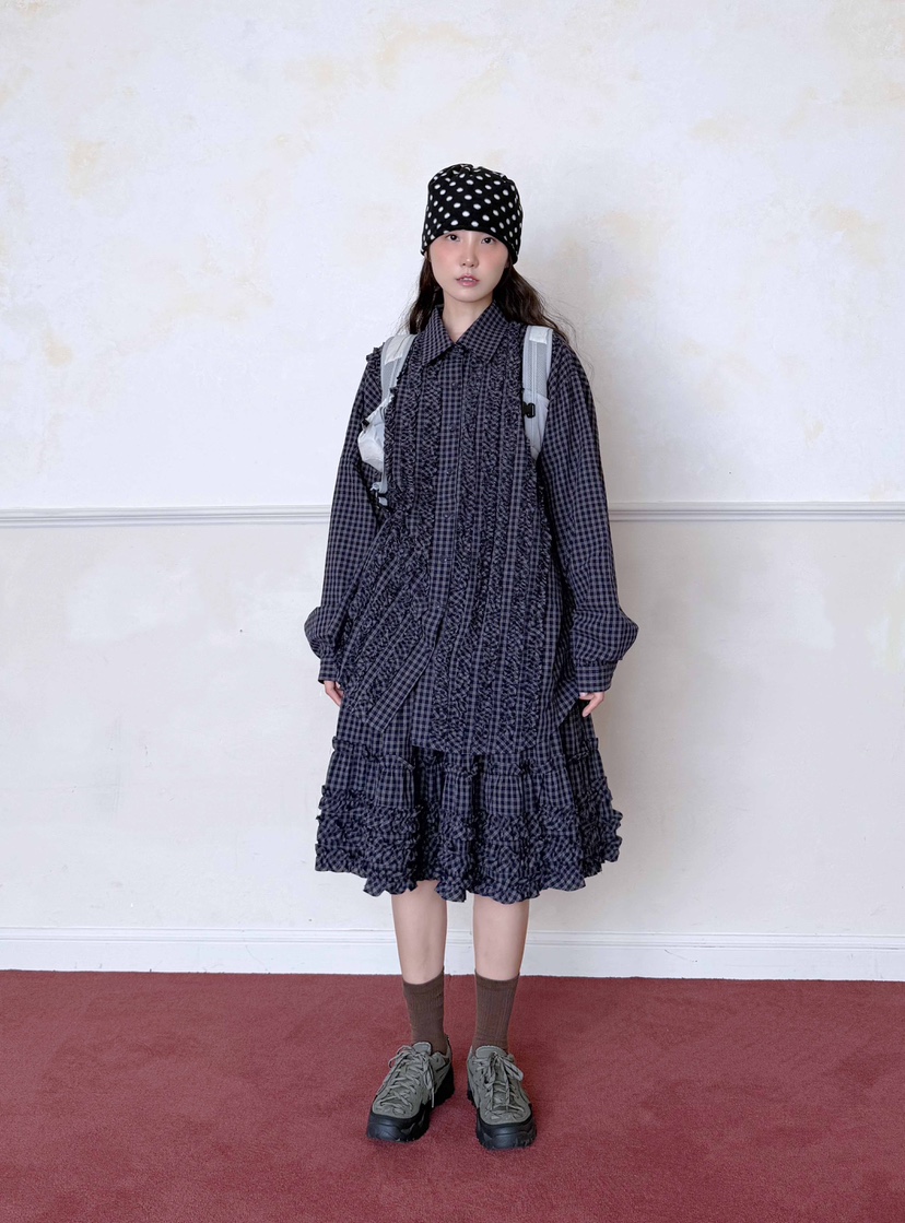 HEYJUDE東大門直郵女士新品推薦休閑熱賣半身裙中短裙格子HEYJUDE半身裙/中短裙