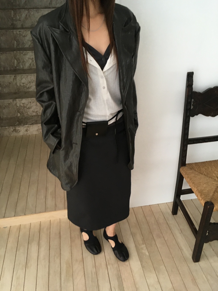 MINIMUZE東大門實拍女裝新款休閑真品人氣皮衣金屬絲皮革MINIMUZE皮衣