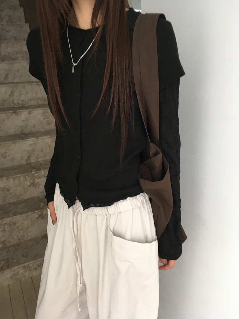 MINIMUZE韓國直郵女裝新品真品人氣休閑時尚推薦長袖T恤雙層MINIMUZE長袖T恤